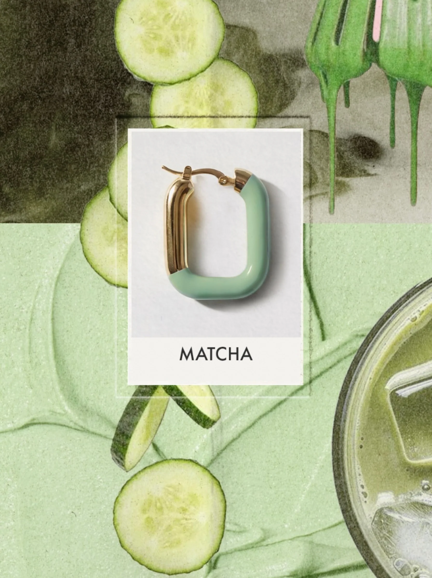 Kolczyki Copenhagen mini Matcha - Image 5