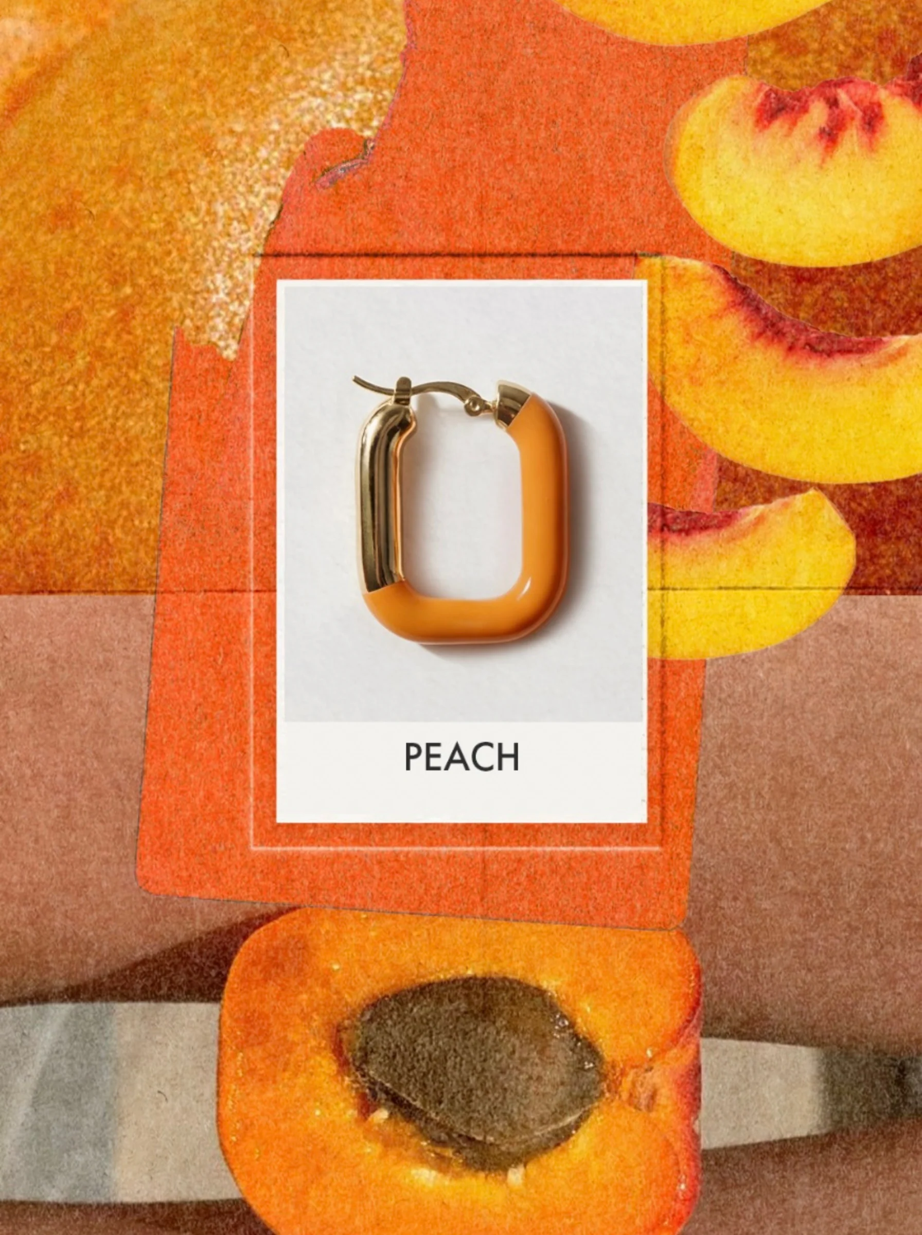 Kolczyki Copenhagen mini Peach - Image 4